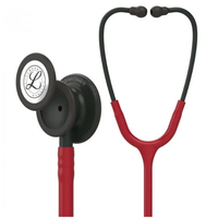 3M™ Littmann® Classic III™ Monitoring Stethoscope, Black-Finish Chestpiece, Burgundy Tube 5868