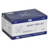 מחט פרפר 23G כחול 50 יח' דגם חדש (השחזה ארוכה) KDL