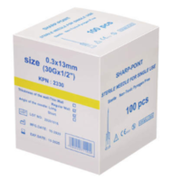 מחט סטרילית 100 יחידות בחבילה- 30G