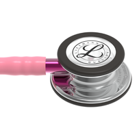 3M™ Littmann® Classic III™ Monitoring Stethoscope, Mirror Chestpiece, Pearl Pink Tube, Pink Stem and Smoke Headset 5962