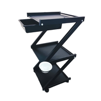 עגלת קוסמטיקה 3 מדפי עץ ומגירות אחסון - Cosmetics cart