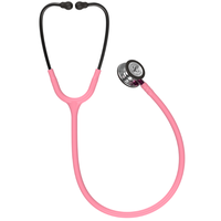 3M™ Littmann® Classic III™ Monitoring Stethoscope, Mirror Chestpiece, Pearl Pink Tube, Pink Stem and Smoke Headset 5962
