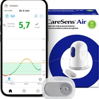 CareSens Air CGM - מערכת לניטור רציף של רמות סוכר בדם - לשימוש של 15 יום. דק, קל, מדויק וקל לשימוש, הכל במכשיר אחד.