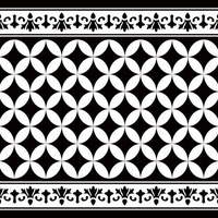 שטיחון מטבח pvc דגם blac&white