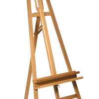 כן ציור עומד מעץ עם הטיה מתכווננת Floor Easel with Tilt