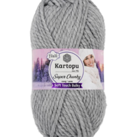 חוט צמר עבה לסריגה Kartopu Super Chunky – צבע אפור