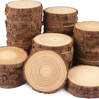 פרוסת עץ טבעי עגולה - | קוטר כ 14 ס״מ | עובי 1 ס״מ