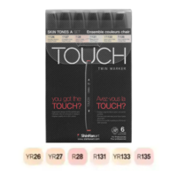 ערכת טושים Touch Twin 6 צבעים - סט גווני עור A על בסיס אלכוהול