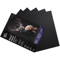 בלוק נייר סקיצה שחור 140 גרם 25 דפים Mont Marte Black Paper Sketch Pad Signature A4