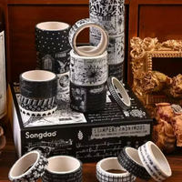 סט סרטי וושי דקורטיביים – שחור לבן וינטג' (Black & White Memory)