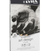 עפרונות רישום  גרפיט לאמנים – Lyra Rembrandt Art Design (סט 12 עפרונות)