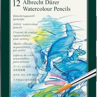 סט עפרונות צבעי מים קופסת פח – 12 עפרונות Faber-Castell Albrecht Dürer
