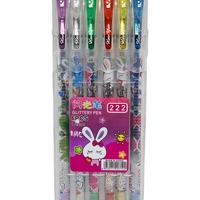 סט עטי ג'ל מנצנצים 6 יחידות Glittery Pen