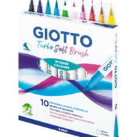 סט 10 טושים עם ראש מכחול לציור מקצועי-Giotto Turbo Soft Brush