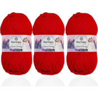 חוט צמר עבה לסריגה Kartopu Super Chunky – צבע אדום