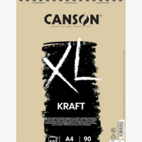 סקצ'בוק 60 דפים, נייר קראפט 90 גרם - Canson XL Kraft A4