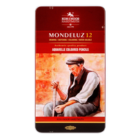 סט עפרונות אקוורל 12 צבעים מסיסים במים Koh-I-Noor Mondeluz