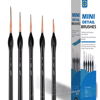סט מכחולים דקים לציור פרטים – 5 חלקים (Xin Bowen Mini Detail Brushes)