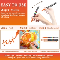 סט טושי אקריליק עם ראש מברשת – 48 צבעים AcrylicBrush-GN8101-48
