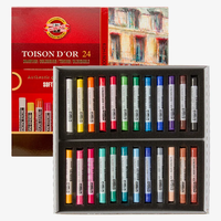 סט גירי פסטל רכים עגולים 24 גוונים Koh-I-Noor Toison D'or