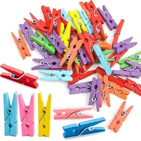 אטבים מעץ צבעוני 2.5 ס