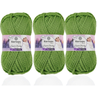 חוט צמר עבה לסריגה Kartopu Super Chunky – צבע ירוק תפוח