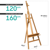 כן ציור עומד מעץ עם הטיה מתכווננת Floor Easel with Tilt