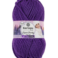 חוט סריגה עבה Kartopu Super Chunky – צבע סגול עמוק