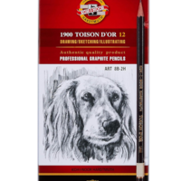 סט עפרונות גרפיט מקצועיים 12 דרגות קושי Koh-I-Noor Toison D'Or 1900