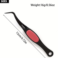 פינצטה מקצועית הפוכה (קצה מכופף) לעבודות יצירה