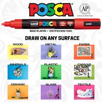 סט 15 טושים אקריליק פוסקה UNI POSCA PC-3M