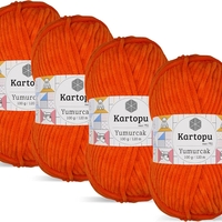 חוט קטיפה לסריגה Kartopu Yumurcak – צבע כתום