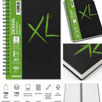סקצ'בוק לרישום 120 דפים נייר 160 גרם -Canson XL Dessin Drawing A4