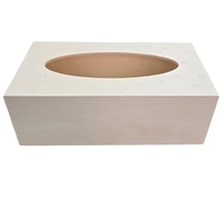 קופסת עץ למפיות טישו עם מכסה נשלף - 25x13x9 ס