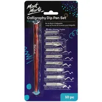 סט עט קליגרפיה טבילה 10 חלקים Mont Marte Calligraphy Dip Pen Set