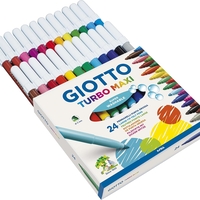 סט טושים רחיצים 24 גוונים עזים Giotto Turbo Color