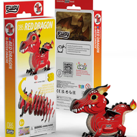 ערכת הרכבה תלת־ממדית דרקון אדום EUGY – Red Dragon פאזל 3D מקרטון