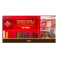 סט גירי פסטל רכים מרובעים 12 גוונים Koh-I-Noor Toison D'or