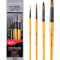 סט 4 מכחולים מקצועיים לציור עגולים – Loseilitin Artist Round Brush Set