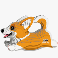 ערכת הרכבה תלת־ממדית כלב קורגי EUGY – Welsh Corgi פאזל 3D מקרטון
