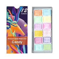 ערכת צבעי מים מטאליים 12 צבעים - Candy