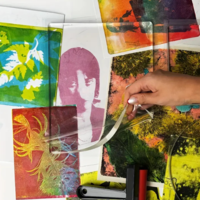 פלטת ג'לי פרינט להדפסה אמנותית – בגודל A4 Gelli Printing Plate – A4