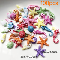 סט חרוזי ים צבעוניים לתכשיטים ויצירה – Ocean Theme Charms Beads Mix 100PCS