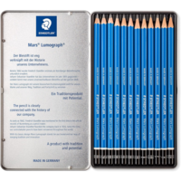 סט עפרונות גרפיט Staedtler Mars Lumograph – מארז 12 דרגות קשות