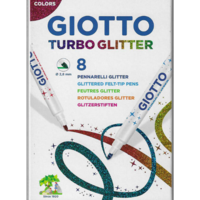 טושים נוצצים Giotto Turbo Glitter - מארז של 8 טושים