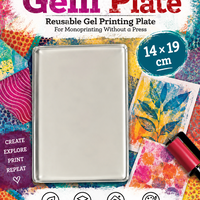 פלטת ג׳לי להדפסה Gelli Plate רב־פעמית – 14×19 ס״מ
