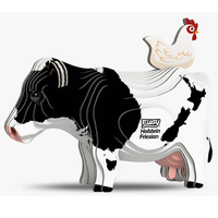 ערכת הרכבה תלת־ממדית פרה הולשטיין EUGY – Holstein Friesian פאזל 3D מקרטון