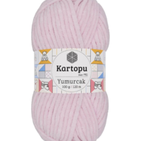 חוט קטיפה לסריגה Kartopu Yumurcak – צבע ורוד בהיר