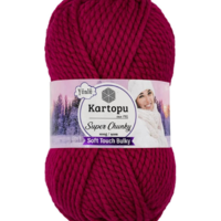 חוט סופר צ'אנקי לסריגה Kartopu Super Chunky – צבע בורדו