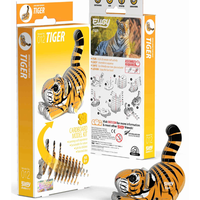 ערכת הרכבה תלת־ממדית נמר EUGY – פאזל 3D מקרטון איכותי